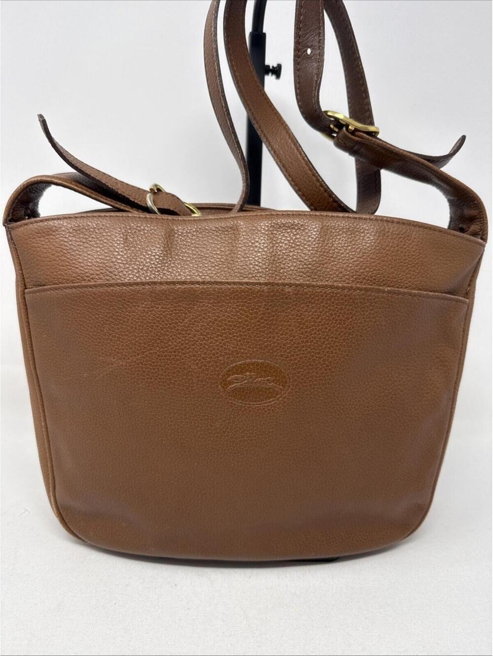 Longchamp Brown Leather Crossbody Bag